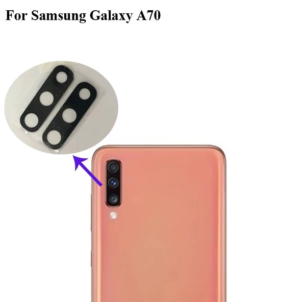 Samsung A705 A70 Arka Kamera Camı ( Çıtasız Sadece Cam)