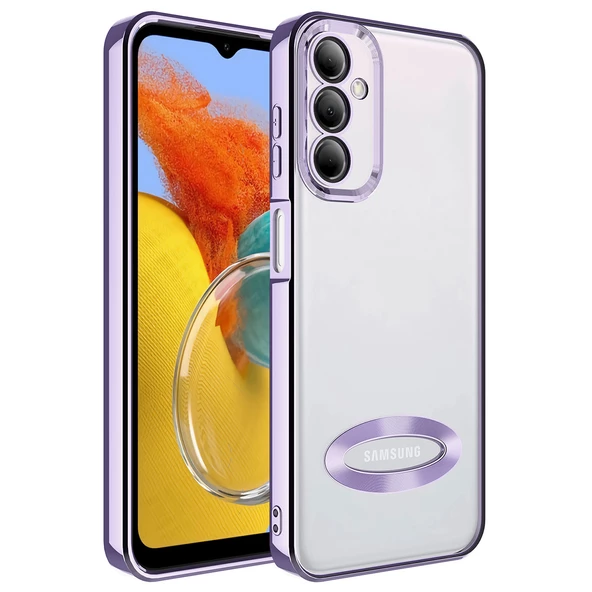 Samsung Galaxy M14 Kılıf Kamera Korumalı Logo Gösteren Omega Kapak