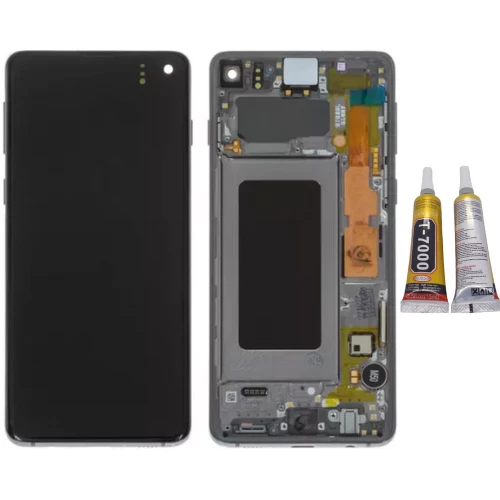 TE Samsung S10 G973F Uyumlu Çıtalı OLED Lcd Ekran Siyah