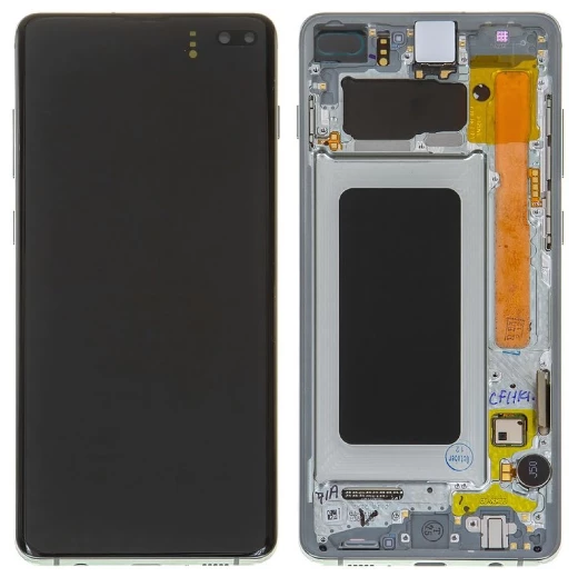 TE Samsung S10 Plus G975 Uyumlu Çıtalı Lcd Ekran Dokunmatik Yeşil - 1