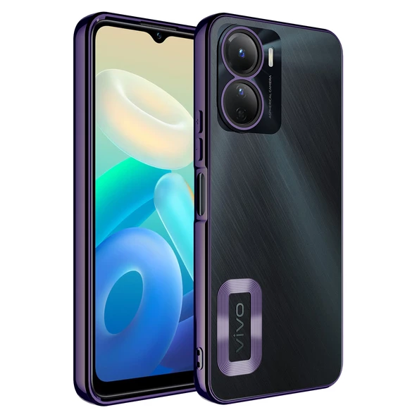 Vivo Y16 Kılıf Kamera Korumalı Logo Gösteren Omega Kapak