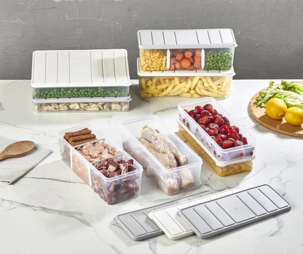 Selka Nora 2 Adet 2 Lt. Bölmeli Saklama Kabı - 5