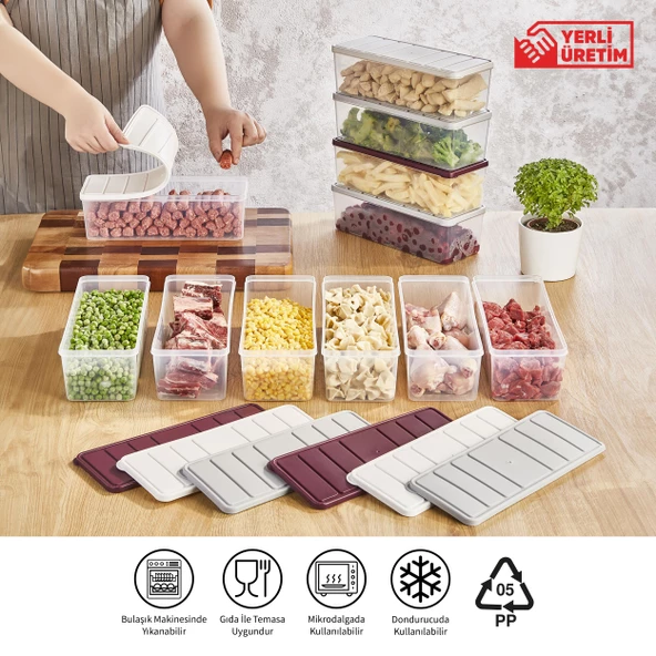 Selka Nora 10 Adet 2 Lt. Saklama Kabı - 7