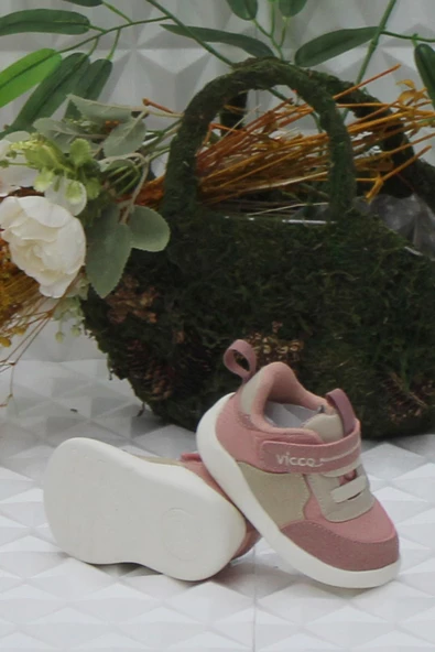Vicco 346.E23K.379 Pudra İlk Adım Anatomik Kız Çocuk Ayakkabı - Resim 5