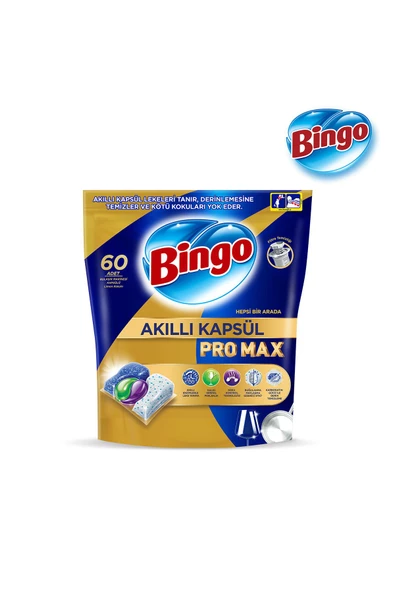 Bingo Akıllı Kapsül Pro Max Bulaşık Makinesi Deterjanı Tableti 60'lı - 2