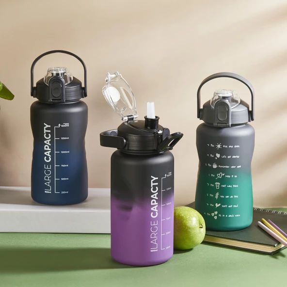 Selka Home - Briella 1500 ML Pipetli Motivasyon Matara - 9