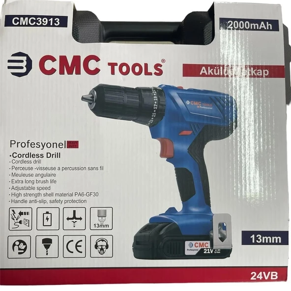 CMC AKÜLÜ MATKAP 21 VOLT 13MM CMC3913