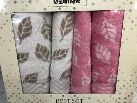 Özdilek Lilyana Best Set Hamam Takımı Krem-Pembe