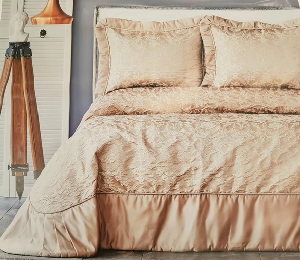 Karaca Home Plazzo Pudra Yatak Örtü Set