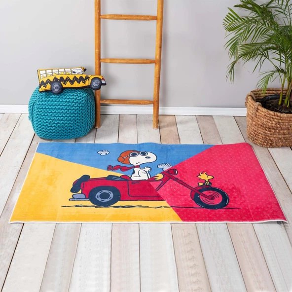 Karaca Home Snoopy Cycle Ekstra Yumuşak Çocuk Halısı 80x150 cm