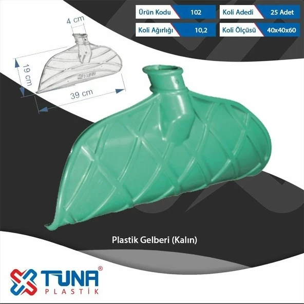 TUNA PLASTİK YEŞİL GELBERİ KALIN [ 102 ]