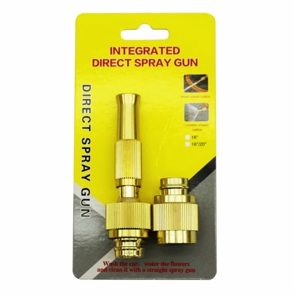 İNTEGRATED DIRECT SPRAY DMR-2390 ( SARI & ALÜMİNYUM ) HORTUM FİSKİYE APARATI ÇİFT FONKSİYONLU