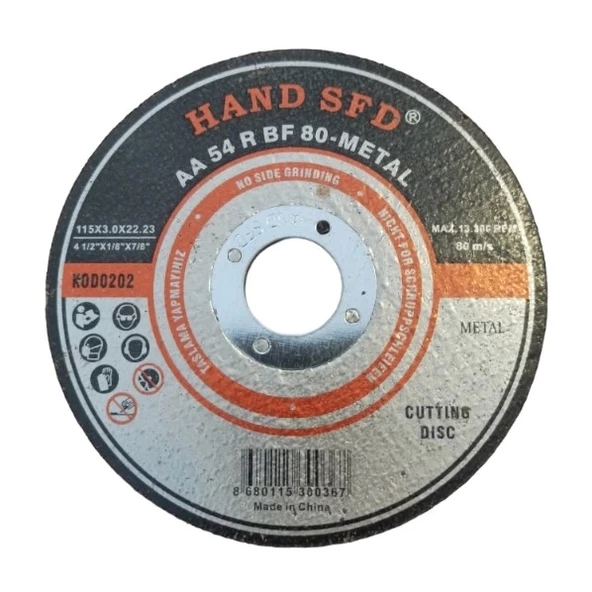 HAND SFD METAL KESİCİ TAŞ 115*3*22.22 MM