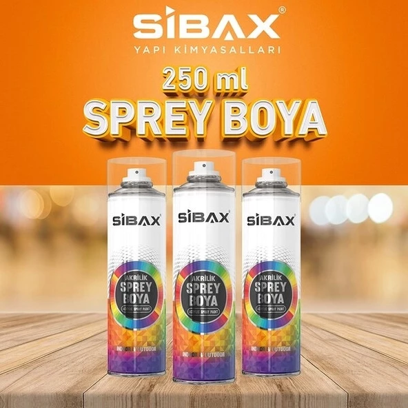 SİBAX SPREY BOYA PARLAK SİYAH 250 ML SBX103022