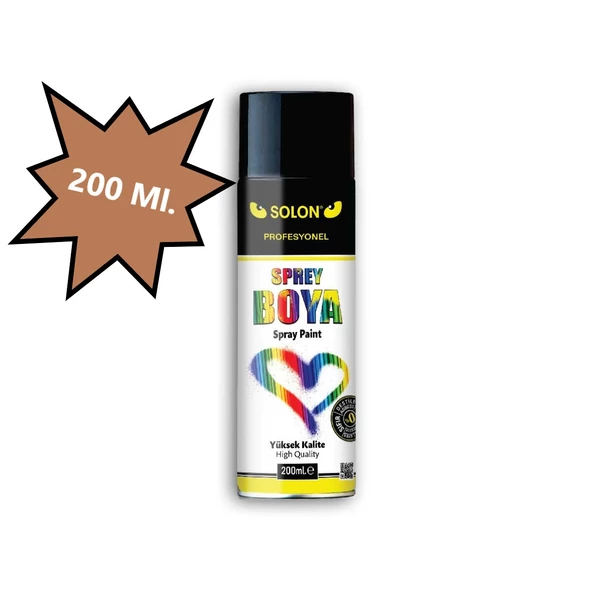 5 Adet Sprey Boya Kahverengi 200 ml - 2