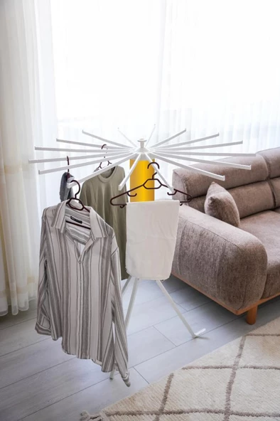 House Plus Hely Açılıp Kapanabilir 360° Dönebilen Kurutmalık Askısı Gold – KRT57058-5 - 3