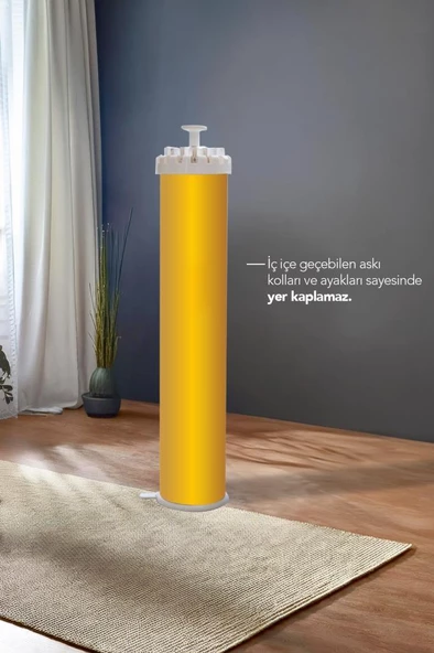 House Plus Hely Açılıp Kapanabilir 360° Dönebilen Kurutmalık Askısı Gold – KRT57058-5 - 2