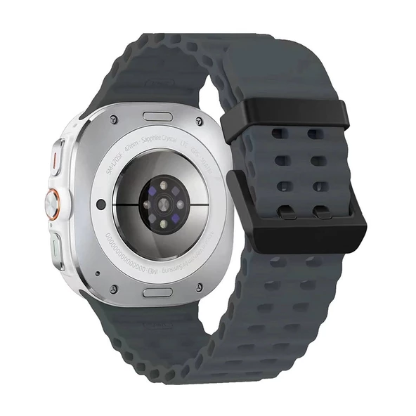 Galaxy Watch Ultra 47mm Redclick KRD-118 Tırtıklı Tasarım Silikon Kordon - Resim 5