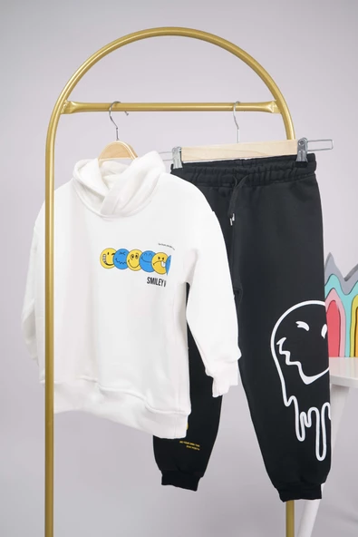 ERKEK ÇOCUK OKULA DÖNÜŞ KAPŞONLU PAMUK EŞOFMAN TAKIMI - 9