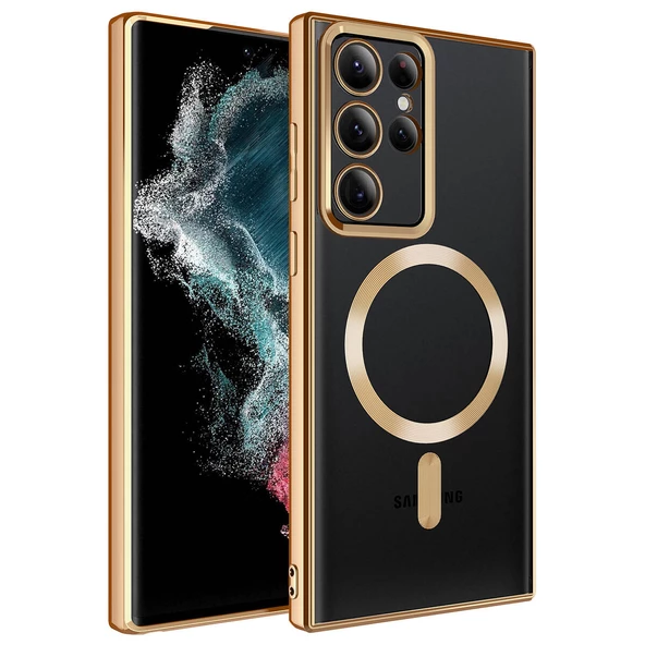 Samsung Galaxy S22 Ultra Kılıf Magsafe Wireless Şarj Özellikli Setro Silikon - 8