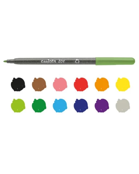 Carioca Eco Famıly Joy Süper Yıkanabilir Keçeli Boya Kalemi 12li - 3