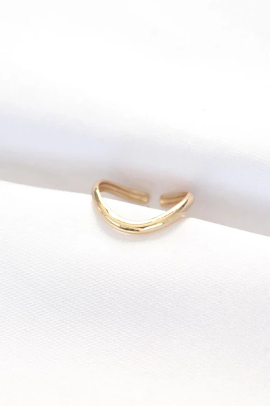Yassı Gold Renk Ayarlanabilir Yüzük ürün görseli 1