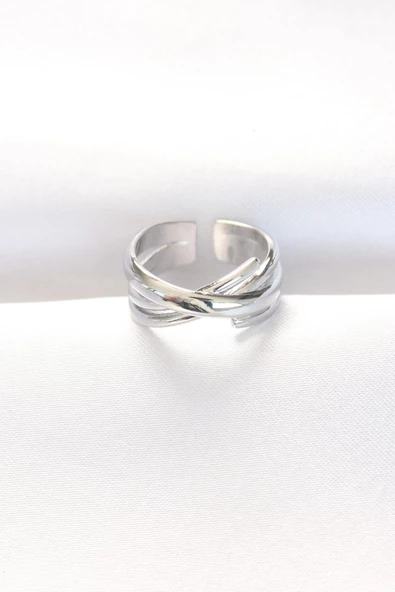 Kalın Silver Renk Ayarlanabilir Yüzük ürün görseli 1