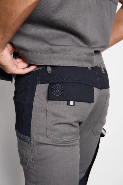 Orange Safety Gri Takım Berlin Harman Karışımı Yelek + Pantolon - Resim 8