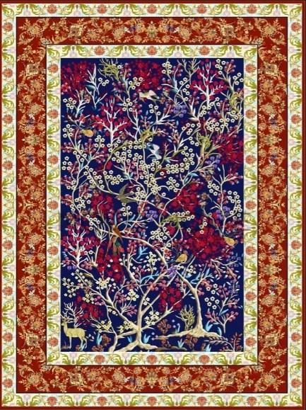 Novo Home Özel Ölçü Halı Yakut Koleksiyonu NVH1594 Lacivert Lacivert 200 x 290 cm
