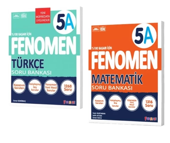 FENOMEN YAYINLARI 5 Türkçe A + Matematik A Soru Bankası