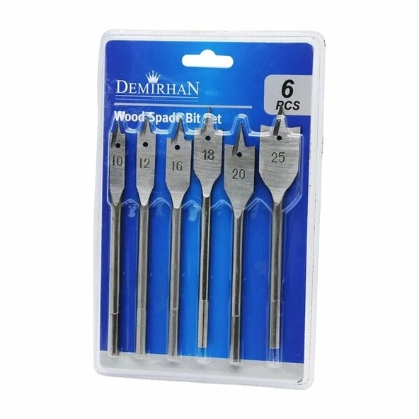 DEMİRHAN DMR-1648 ( 6PCS ) YAPRAK MATKAP UCU SET (10-12-16-18-20-25)