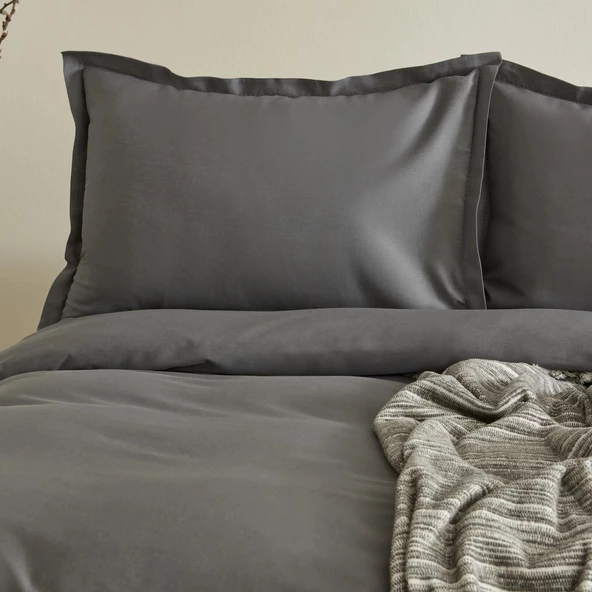 Karaca Home Weena Çift Kişilik Krep Nevresim Jakar Pike Takımı Gri - 4