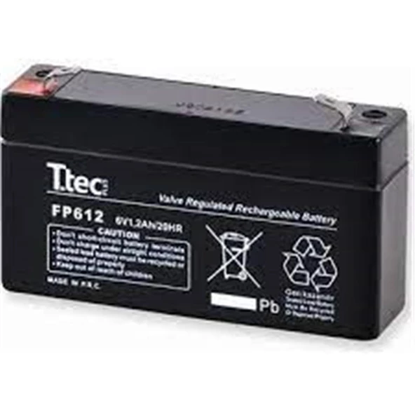 Ttec 6V 1.3AH Bakımsız Kuru Akü ürün görseli 1
