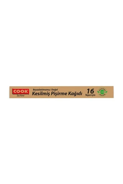 COOK Doğal Pişirme Kağıdı Kesilmiş 37cmx16 Yaprak x 4 Adet