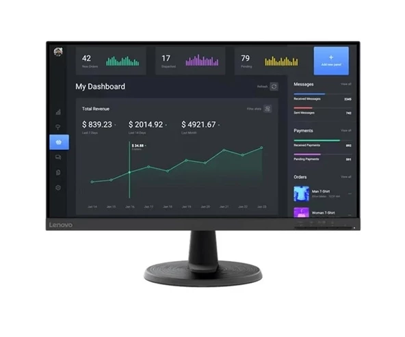 Lenovo 23.8inc D24-40 4Ms 75Hz Full HD Wled Freesync Monitör