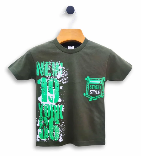 Triliya - Erkek Çocuk Tişört ve Eşofman Altı Takımı Cepli Lüks Ekonomik 3-11 Yaş - 4