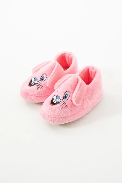 Albishoes Kız Çocuk Panduf Ev Patiği Pamuk Astarlı Tavşan Figür Ev Kreş Ayakkabısı Sevimli Tavşan - 5