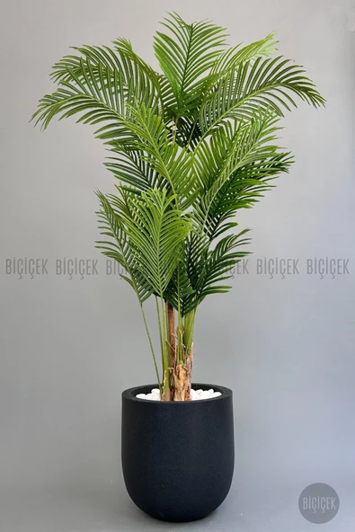 BİÇİÇEK   Yapay Areka Palmiyesi 220 cm lux dış mekan saksıda - 5