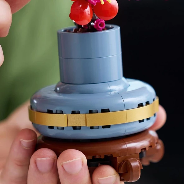 LEGO Icons 10369 Erik Çiçeği - Yetişkinler Için Bakım Gerektirmeyen Dekoratif Bitki Yapım Seti (327 Parça) - 4