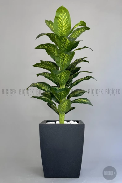 Yapay Difenbahya Ağacı 190 cm lux dış mekan saksıda - 8