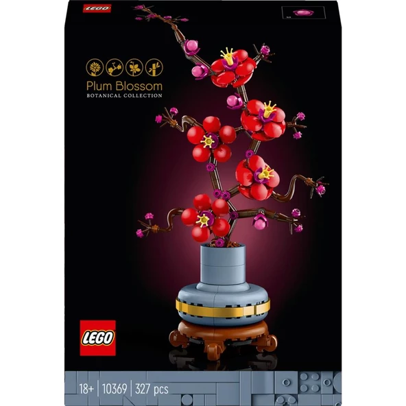 LEGO Icons 10369 Erik Çiçeği - Yetişkinler Için Bakım Gerektirmeyen Dekoratif Bitki Yapım Seti (327 Parça) - 10