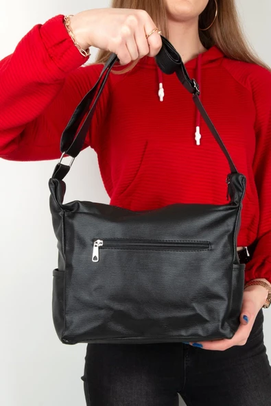 Monalisa Home Kadın Çok Bölmeli Yıkama Deri Omuz Çapraz - Resim 3