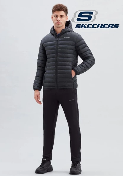 Skechers M Essential Hooded Jacket Mont S202063 Erkek Günlük Mont