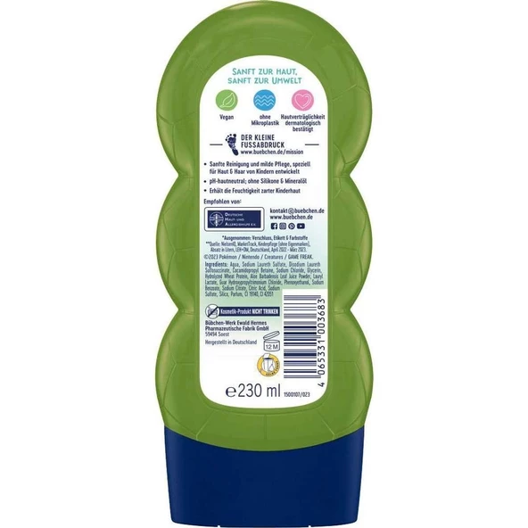 Bübchen Çocuk Şampuan&Duş Jeli 2 in 1 Pokemon Bulbasaur 230 ml - 2