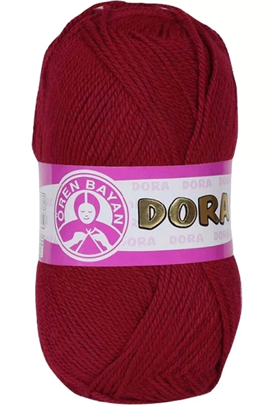 1 Adet Dora El Örgü İpi Yünü 100 gr 034 Koyu Kırmızı ürün görseli 1