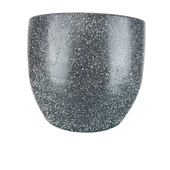 Bitki Tasarımı Gri Granit Toprak Saksı Saksılık Salon Çiçeklik - 19 CM