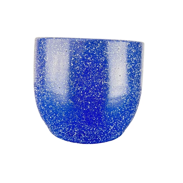 Bitki Tasarımı Lacivert Granit Toprak Saksı Saksılık Salon Çiçeklik - 19 CM