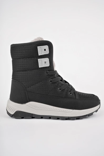 Muggo BUGS Garantili Çocuk Unisex Tırtıklı Taban İçi Kürklü Bağcıklı Fermuarlı Yağmur ve Kar Botu - 11