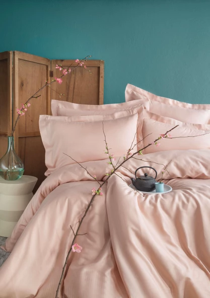 KING SIZE BAMBU NEVRESİM TAKIMI ELLIE BLUSH - NEVRESIM