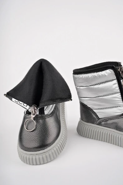 Muggo CANDY Garantili Bebek Rahat Kalıp Önü Fermuarlı İçi Kürklü Yağmur ve Kar Botu - 6